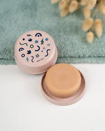 boite a savon ronde recyclee rose