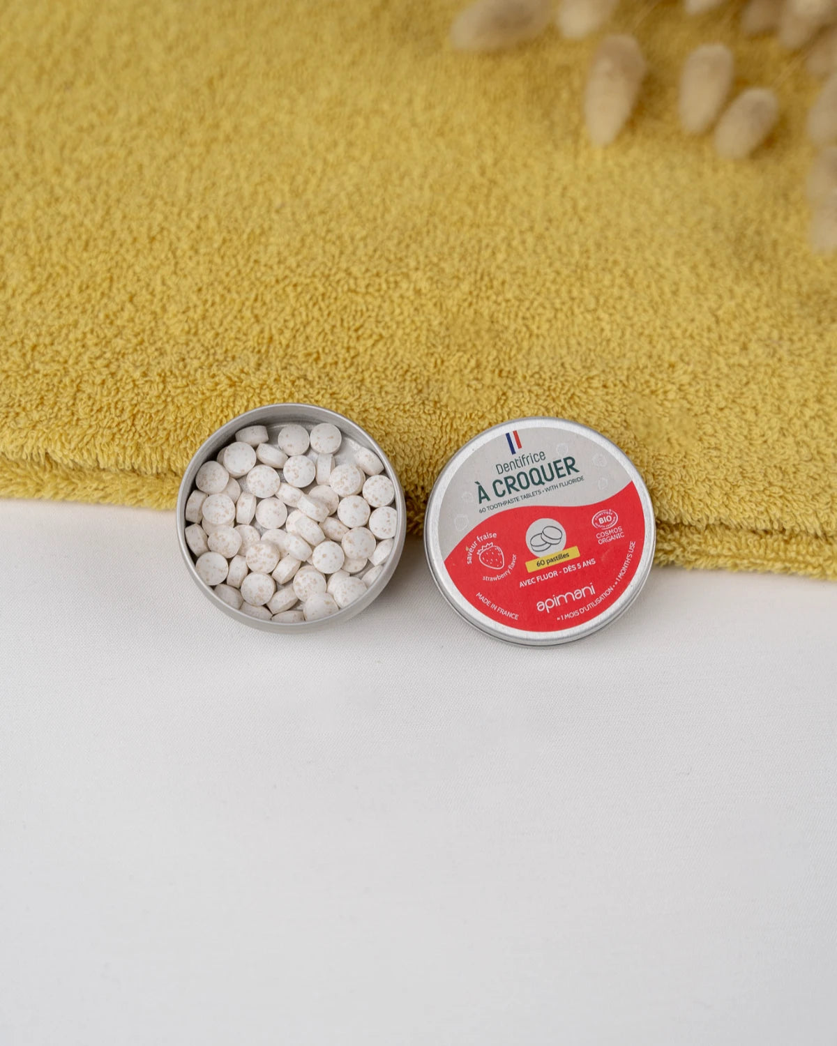 dentifrice à croquer fraise