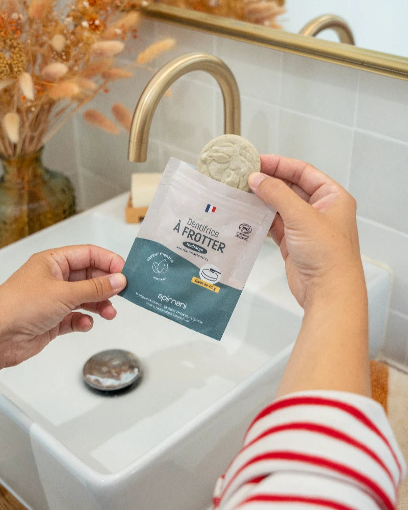 dentifrice solide menthe rechargeable