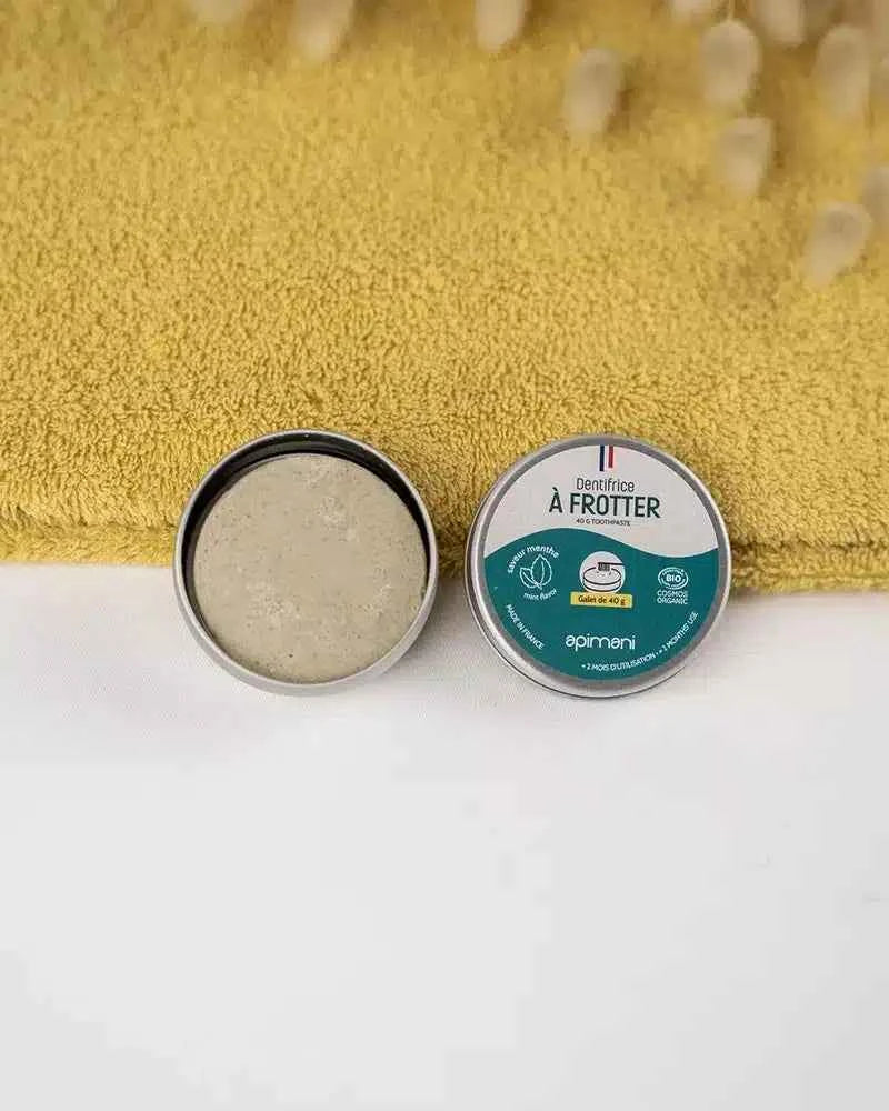 Dentifrice solide à frotter certifié bio - Menthe