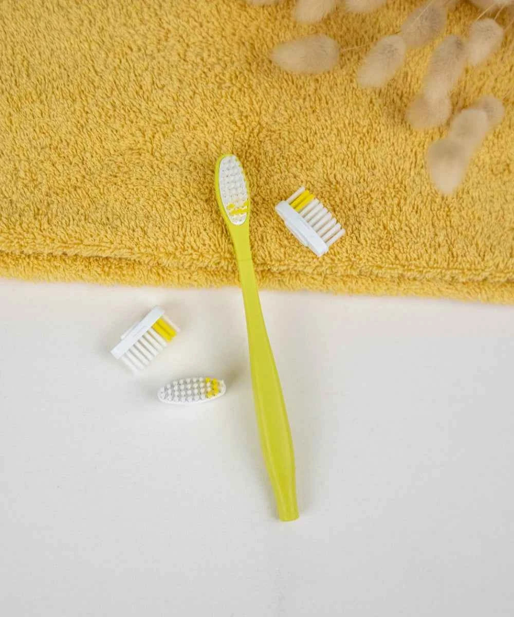 Pack 1 an - brosse à dents rechargeable pour enfant - 100% bioplastique