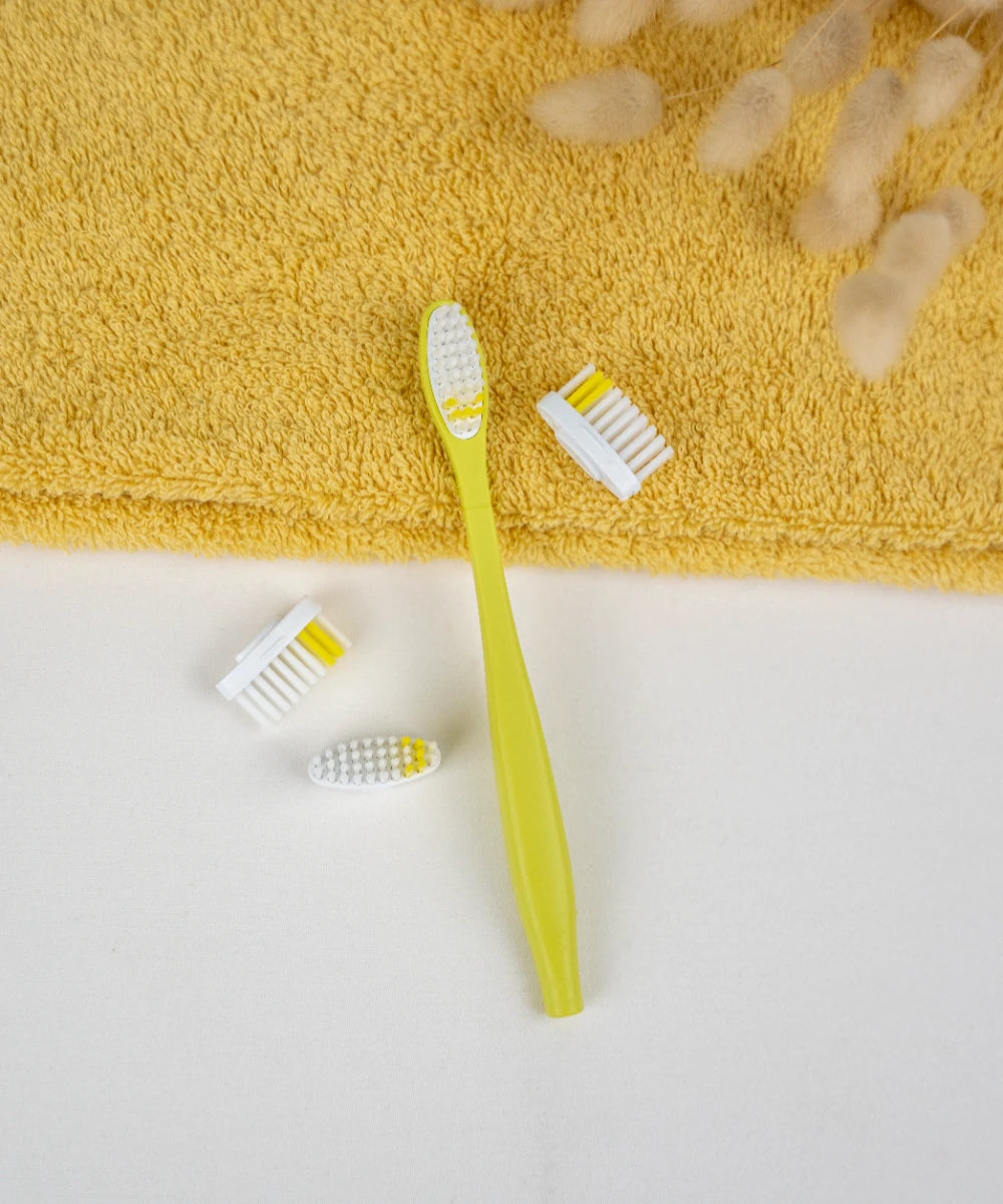Pack 1 an - brosse à dents rechargeable pour enfant - 100% bioplastique