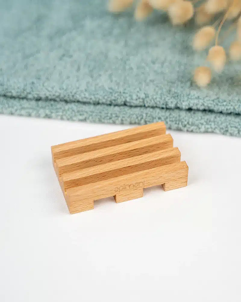petit porte savon en bois massif