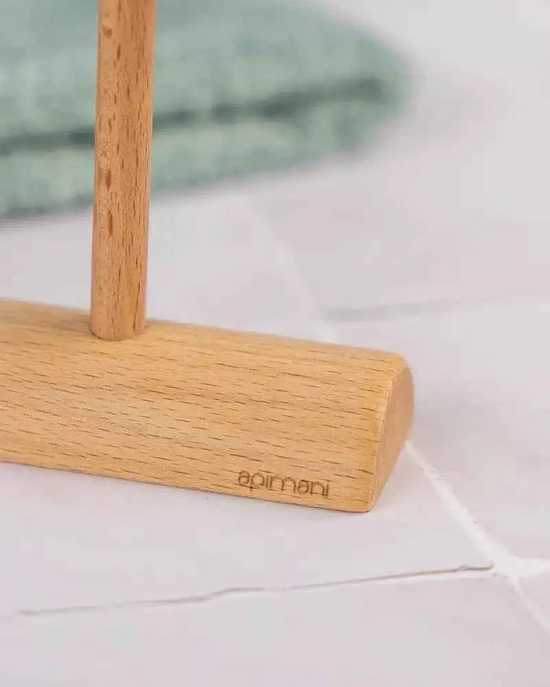 Support blaireau et rasoir - Bois de hêtre français