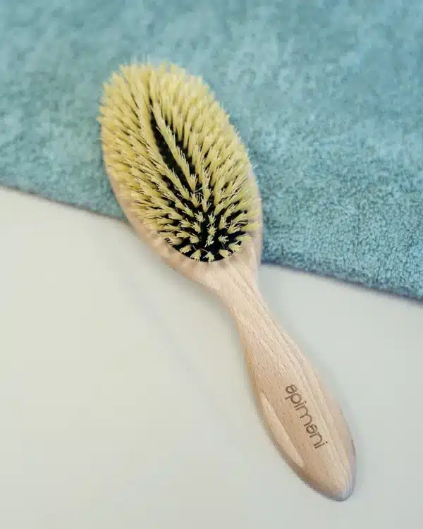 brosse à cheveux naturelle en bois