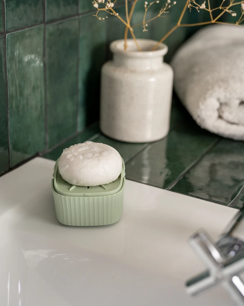 Porte-Savon en Plastique, Boîte à Savon Ronde Etui à Savon de