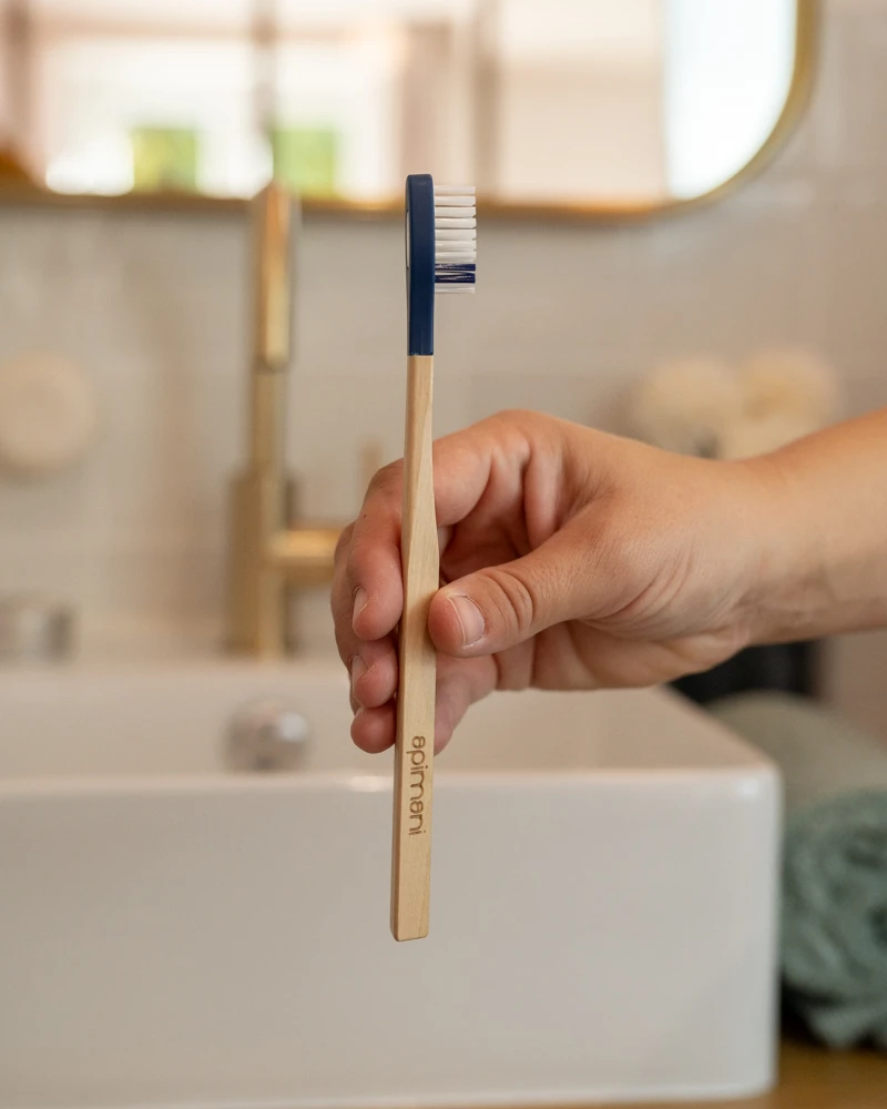 brosse à dents bois bioplastique rechargeable