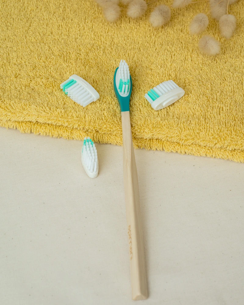 pack 1 an brosse à dents rechargeable bleu-vert extra-souple