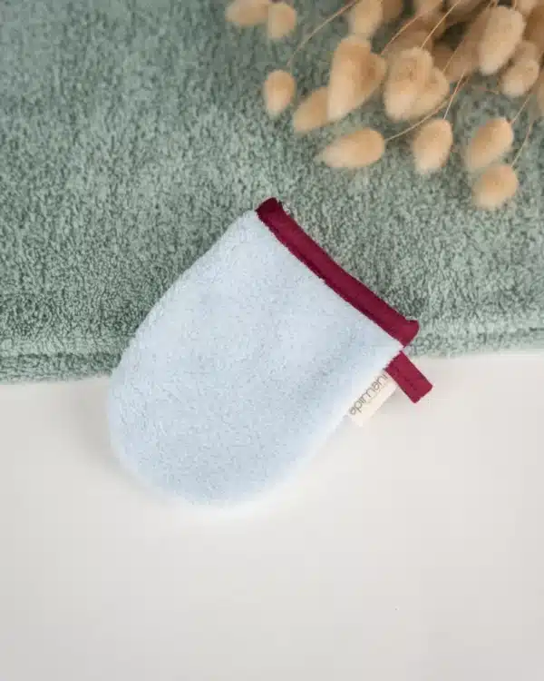 Gant démaquillant à l'eau - Bleu