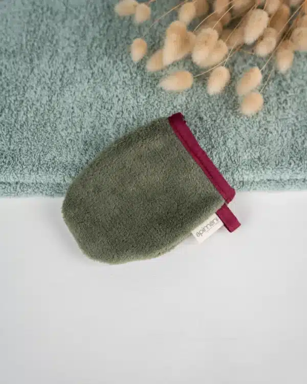 Gant démaquillant à l'eau - Kaki