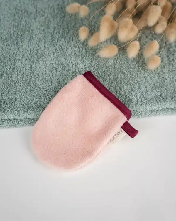 Gant démaquillant à l'eau - Rose