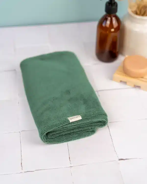 Serviette à cheveux en viscose de bambou - Vert