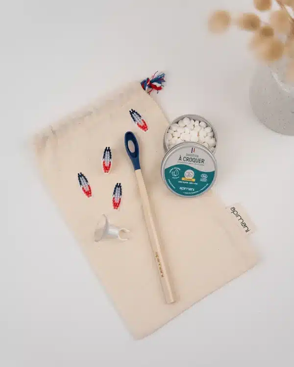 Kit cadeau « Super malin » - 1 an de brossage de dents - Bleu