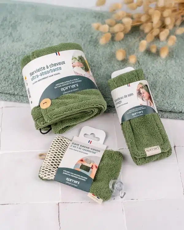 kit soin visage vert kaki