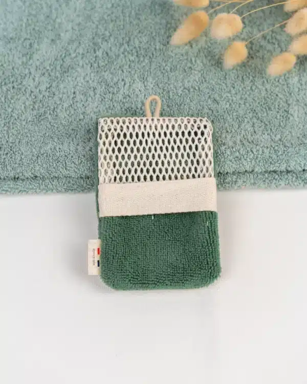 Gant sauve-savon 2 en 1 - matières revalorisées - Vert